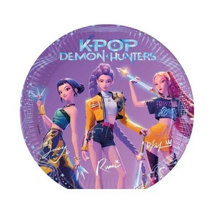 Talerzyki papierowe K-pop Demon Hunters 23cm 8szt