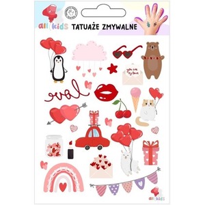 Tatuaże zmywalne dla dzieci Walentynki