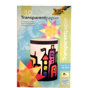 Teczka z papierem transparentnym 10 arkuszy