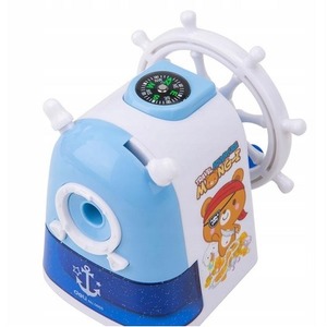 Temperówka ręczna na korbkę Boats niebieska DELI