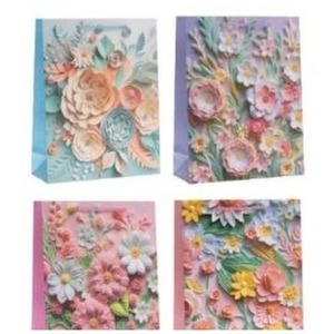 Torebka ozdobna 18x23x8cm Kwiaty MIX