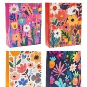 Torebka prezentowa 18x23x8cm Kwiaty MIX