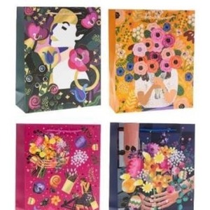 Torebka prezentowa 18x23x8cm Kwiaty MIX