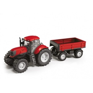 Traktor Adriatic z przyczepą czerwony