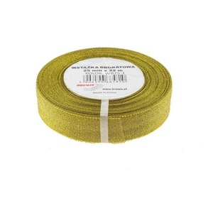 Wstążka brokatowa złota 25mmx22m