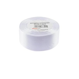 Wstążka satynowa biała 38mmx32m