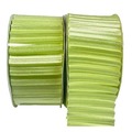 Wstążka satynowa karbowana 40mm/3m zielona