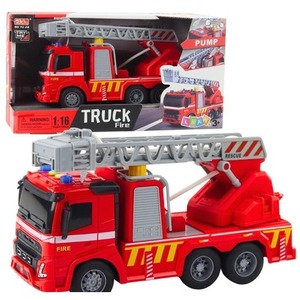 Wóz Strażacki z drabina światła dźwięki woda