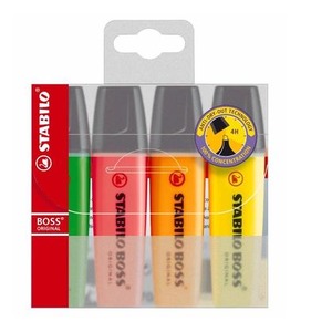 Zakreślacz Boss 70 etui 4 kolory STABILO