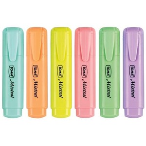 Zakreślacz Mistral Pastel 6 kolorów TOMA