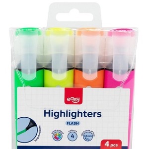 Zakreślacz neon 4 kolory EASY