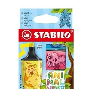 Zakreślacze mini Animal vibes set 3szt