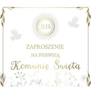 Zaproszenie Komunia (10szt)