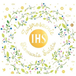 Zaproszenie KW - Komunia listki 5szt