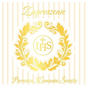 Zaproszenie KW - Komunia paski 5szt