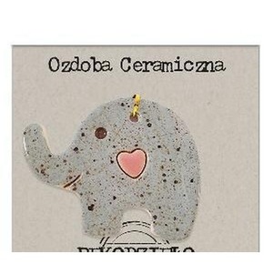 Zawieszka ceramiczna - Słoń