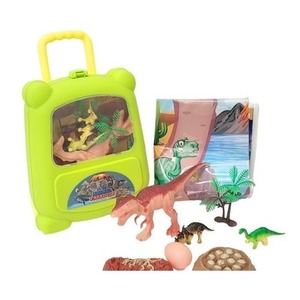 Zestaw dinozaurów w walizce
