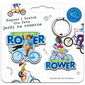 Zestaw magnes + brelok Rower