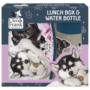Zestaw śniadaniówka+ bidon 330ml A Cleo i Frank 38 pies
