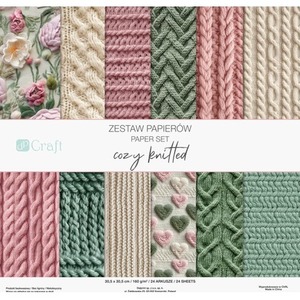 Zestaw papierów cozy knitted 30,5x30,5 24 kartki