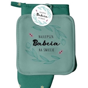 Zestaw rękawica kuchenna + łapka Najlepsza Babcia