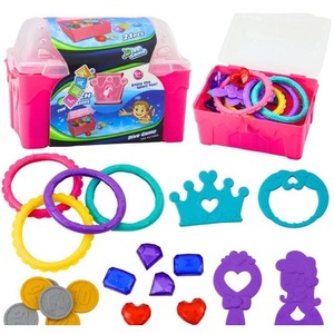 Zestaw skarbów do nurkowania w skrzyni rózowa 21el